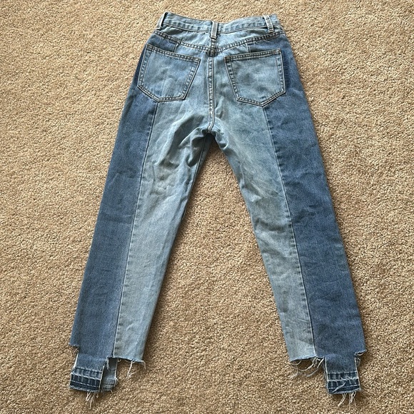 Frame Le Nouveaux Mix Blue Straight Jeans In Mix And Match Size 25 - Picture 2 of 3